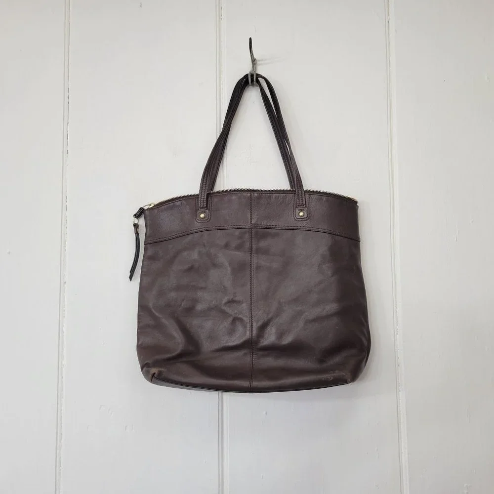 Coach Brown Leather Purse Tote Y2K - Picture 2 of 8